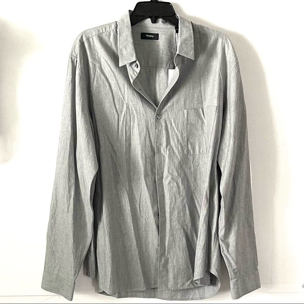 Gray theory button down